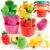 SAIMAND Baby Toys 6-12 Months,16PCS Montessori Plush Sensory Play Food Gift