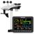 Sainlogic Wireless Home Weather Station with Rain Gauge, Monitors Indoor Outdoor Temperature, Humidity, Pressure, Forecast, Moon Phase, and Alarm Clock for Bedroom (No WiFi)