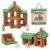 SainSmart Jr. 306 PCS Wooden Log Cabin Set with Storage Box Building House Toy for Toddlers, Classical STEM Construction Kit Compatible with Lincoln Logs, Ideal Gift for 3+ Boys & Girls