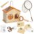 SainSmart Jr. Bug Catcher for Kids – Wooden Bug Habitat with Magnified Viewer, Butterfly Net, Observation Box, Tweezers & 15 Cards, Outdoor Toys & STEM Toys for Boys & Girls Ages 3+, Orange