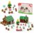 SainSmart Jr. Wooden Logs Set 182 Pcs Building House Toy for Toddlers with Christmas Tree Logs, Classical STEM Construction Kit Compatible with Lincoln Logs for 3+ Kids