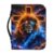 Salabomia Cross Lion Print Bible Cover Lightweight Bible Case with Pen Storage for Bible Study Daily Home Outdoor Use, Blue and Orange