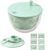 Salad Spinner and Multi Vegetable Choppers Set, 2 in 1 Vegetable Washer with 5 Interchangeable Blades, Grater for Slicing Shredding and Juicing, Kitchen Fruit Dryer for Salad Preparation