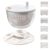 Salad Spinner with Slicer – 5-in-1 Large Veggie Washer & Dryer Set (White)