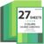 SallyFashion 27 Sheets Cardstock, 8.5 x 11 Color Cardstock Paper 250gsm Thick Craft Paper for Card Making, Scrapbooking, Back to School Supplies, Gradual Change Green