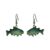 Salmon Porcelain Dangle Earrings by Little Critterz Jewelry