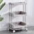 Salon Trolley Cart with Wheels, Rolling Utility Organizer, 3-Tier Storage Shelves for Beauty and Barber Shops, Spa Use, Durable and Mobile Design