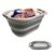 SAMMART 40L (10.5 gallon) Collapsible Plastic Laundry Hamper – Foldable Pop Up Storage Container/Organizer – Portable Washing Tub – Space Saving Basket (1, Grey/Dark Grey)