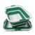 SAMMART Set of 2 Collapsible Plastic Storage Basket – Foldable Pop Up Storage Container – Portable Laundry Organizer – Space Saving Hamper (White/Winter Green, 42L (Style A))