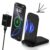 Samsung Wireless Charger Fast Charging Stand Foldable Wireless Desk Phone Charger Stand Station for Android Samsung Galaxy S26 Ultra S26 S25 S24 S23 S22 S21,iPhone 17 Pro Max 16 15 14 13 with Adapter