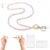 SANANT Lanyards for ID Badges and Keys,Natural Stone Beaded Teacher Lanyard for Women,Retractable Lanyard with ID Holder-pink