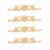 SANCHAKOU Woodcraft Ornaments Solid Wood Veneer Long Strip Headboard with Carved Wooden Door Decoration 30 * 7cm 4pcs