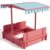 Sandbox with Lid and Canopy, Wooden Kids Outdoor Sand Box with Benches