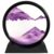SANDCLE Moving Sand Art Liquid Motion – Moving Sand Art Picture Decor 3D Deep Sea Sandscape, Round Glass Frame Display Flowing Sand Relaxing Toy for Desktop Home Office Work Decoration(Purple, 7″)