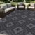 SAND MINE Waterproof Outdoor Rug 5×8 ft, Reversible Plastic Straw Area Rug, Large Floor Mat for Patio, Backyard, Deck, RV, Camping, Picnic, Beach, Balcony & Porch – Black & Grey