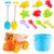 Sand Toys Set Sandbox Building Kit with Molds, Bucket & Shovels