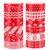 SANNIX Christmas Washi Tape Set, 12 Rolls Red and White Masking Tape