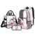 Sannovo Axolotl Printed Clear Backpacks Flower Pattern School Backpack Set with Clear Lunch Bag Pencil Case 3 Pcs Bookbag Set for Girls Cute Knapsack for Preschool, Pink