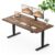 SANODESK Large Solid Wood Standing Desk Dual Motor 72″x29.9″ Walnut/Black