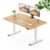 SANODESK Spacious Rubberwood Standing Desk, 63×30 Dual Motor, Maple/White