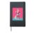 Santa Claus Christmas Pink Hardcover Journal, Black