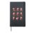 Santa Claus Dancing Christmas Holiday String Lights Party Hardcover Journal, Black
