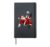 Santa Claus Soccer Bicycle Kick Christmas Football Player Hardcover Journal, Black