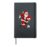 Santa Claus Soccer Dribble Christmas Football Sports Player Hardcover Journal, Black