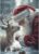 Santa Claus Stamped Cross Stitch Kits – Christmas Deer Counted Cross Stitch Kits for Beginners Adults 11CT Needlepoint Cross-Stitch Patterns Dimensions Needlecrafts Embroidery Kits Arts and Crafts