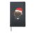 Santa Hat Boxer Dog Christmas PJs Xmas Dog Lover Owner Hardcover Journal, Black