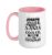 Santa Joseph Christmas Saying Funny Joseph Name Ceramic Mug, Pink/White, 15oz