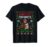 Santas Favorite Bookworm Funny Faux Knit Christmas Pixel T-Shirt