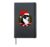 Santa Skunk Hardcover Journal, Black