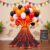 Sanwuta 91pcs Volcano Science Party Decorations Kit Foldable Cardboard Lava Volcano Cutout Prop with 10 Inch Matte Round and Long Balloons for Chemistry Lab Stem Fair Classroom Table Centerpiece Decor
