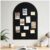 Sawnfay Arched Felt Bulletin Board(Black), 35″x24″ Large Wall Decor, 6 Pcs Self-Adhesive Tiles with Push Pins, Felt Cork Board Alternative for Home Office Classroom Decor