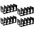 SAYEEC Acrylic File Holder, File Sorter Desk File Organizer, Sturdy Desktop File Folder Organizer Rack for Envelopes Mail Letter Paper Notebook Electronics Office Supplies (4 Pack-Black)