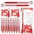 Sayglossy 120 Pcs Quinceanera Party Favors Sweet 15th Thank You Gifts Diamond Pens with Cards Bookmarks Retractable Ballpoint Bling Pens Recuerdos Para 15 Anos Quinceaneras Gifts for Guest(Red)