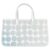 SBDS Coastal Large Canvas Tote Bag Leather Handles, 20″ x 11″, Blue Dots