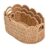 Scalloped Basket Set of 3 (Large, Medium, Small), Paper Rope Hand Woven Storage Basket for Shelves, Clothes, Towels and Laundry, Wicker Decorative Basket for Living Room Bedroom Organizing, Neutral