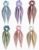 Scarf Scrunchie Hair Ties for Women, 6 Pack