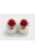 Scented 3-Piece Glass Jar Candle Set with Concrete Base – Vanilla Scented White Rose Decorative Accent – Premium Decorative & Gift Candles – White Lavender Scented