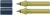 Schneider 040 Paint-It Twinmarker Cartridges (Brush Tip – Brush, Colour-Intensive Water-based Ink for Use on Paper, 95% Recycled Plastic) Olive Green 043