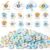 SCIONE 100 Pcs Fidget Spinner Toy Bulk for Kids Party Favors, Weather Science Learning Toys for Classroom Prizes, Storm Rain Cloud Sky Sensory Toys, Birthday Goodie Bag Stuffers Gift for Boys Girls