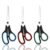 Scissors, 3-Pack 8″ Heavy Duty Scissors with Ultra Sharp Blades and Comfort Grip Handles – For Office, Home, School, Sewing, and Crafts (Red, Green, Blue)