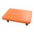 Scooter Board with PU Leather and Sponge Filling, Floor Scooter with 360° Swivel Wheels, Floor-standing Seated Scooter for Training Body Coordination(Orange,Large)