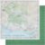 Scrapbook Customs 30900 Wrangell-St. Elias National Park Map and Words Alaska 12″ x 12″ Double-Sided Cardstock Scrapbook Paper – 1 Sheet