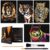 Scratch Art Animals for Adults, A4 Rainbow Scratchboard Craft Kit, 4 Sheets