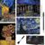 Scratch Art Rainbow Painting Paper, 4Pcs Vincent Van Gogh Engraving Art & Craft Set, DIY Sketch Card Scratchboard for Teens & Adults, Cafe Terrace at Night, Sunflowers, Starry Night Over the Rhone(VG)