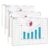 SCRIBBLEDO 11×14 Large Graph Dry Erase Grid Board, Double-Sided (Pack of 3)