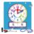 Scribbledo Dry Erase Teaching Clock Magnetic Learning Clock Board, 13×13 Inches, Includes 2 Markers and Hanging String, Build Time-Telling Skills at School or Home